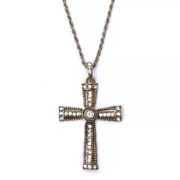Zierstein Kreuz Halskette