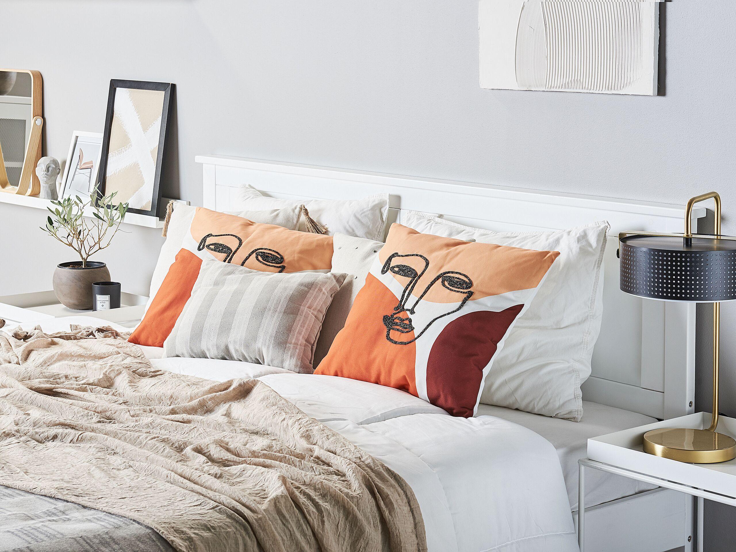 Beliani Lot de 2 coussins décoratifs en Polyester Moderne RUDBEKIA  