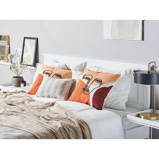 Beliani Lot de 2 coussins décoratifs en Polyester Moderne RUDBEKIA  