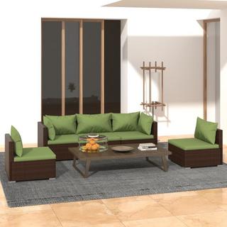 VidaXL set lounge giardino Polirattan  