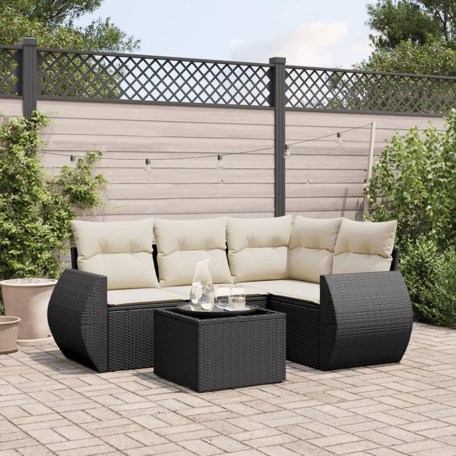 VidaXL set divano da giardino Polirattan  
