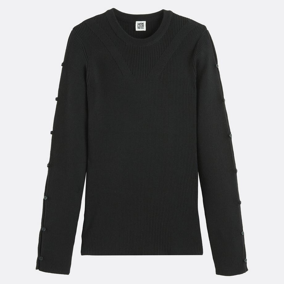 La Redoute Collections Maglione a coste con dettagli bottoni  