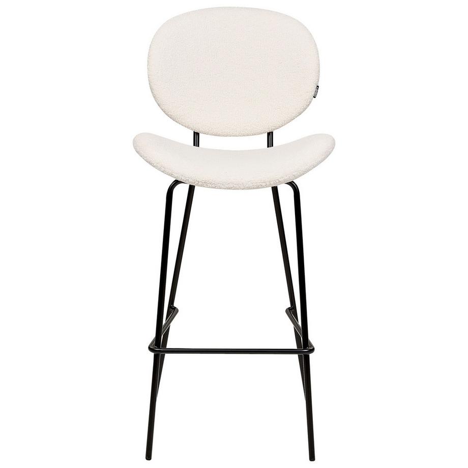 Beliani Set mit 2 Barstühlen aus Bouclé Klassisch LUANA  