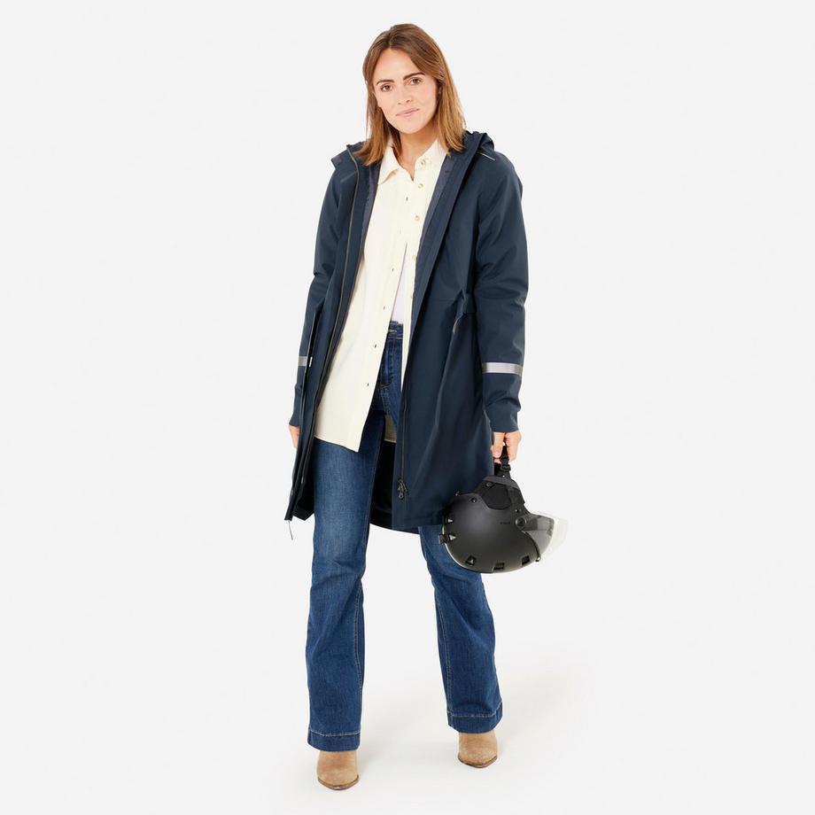 BTWIN  Parka femme imperméable à capuche polyester 