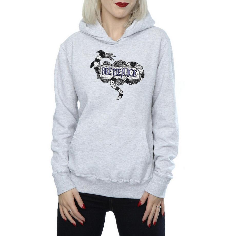 Beetlejuice Snake Logo Felpa con cappuccio  