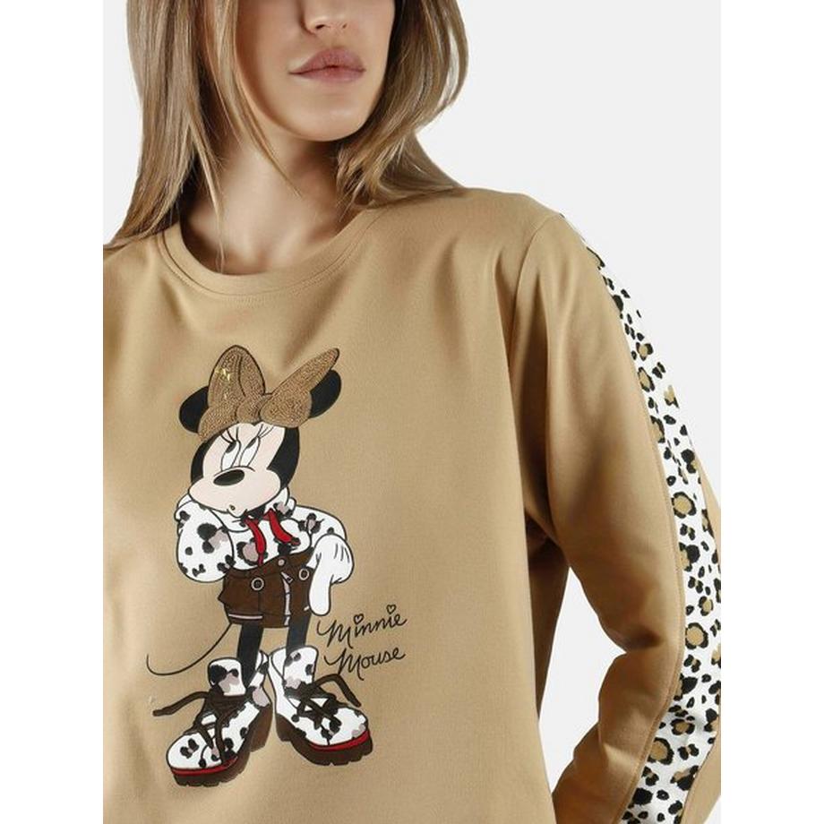 Admas Minnie Imprimé Léopard Pyjama Manches Longues  