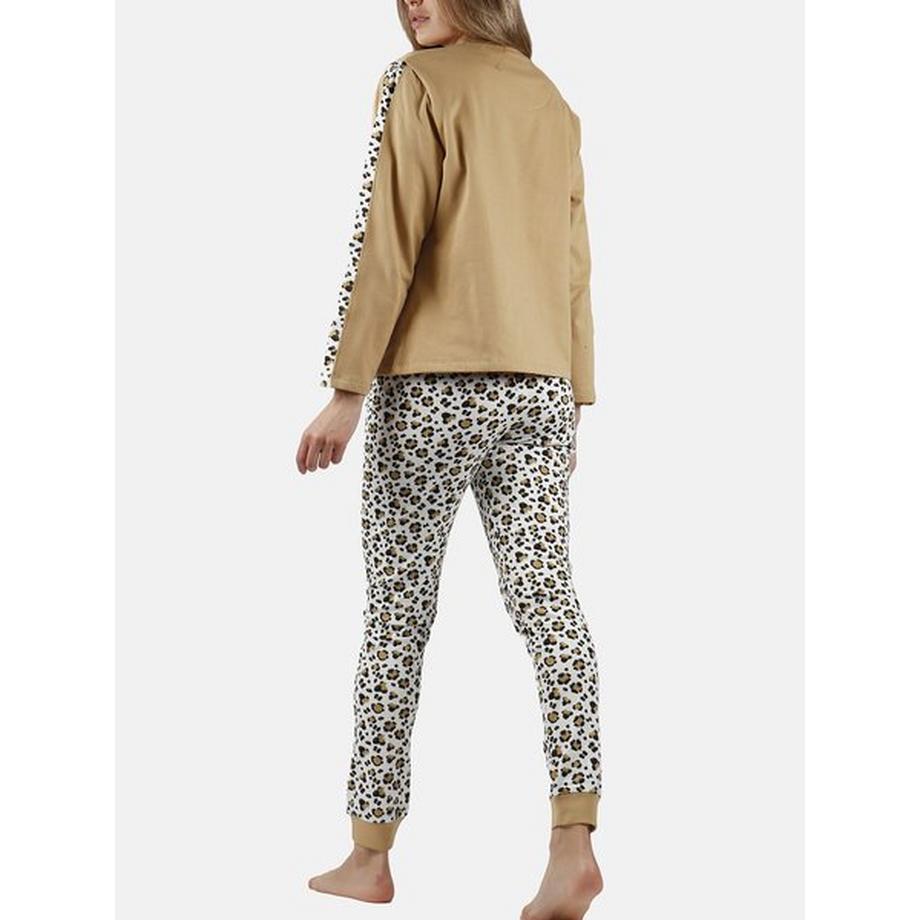 Admas Minnie Imprimé Léopard Pyjama Manches Longues  