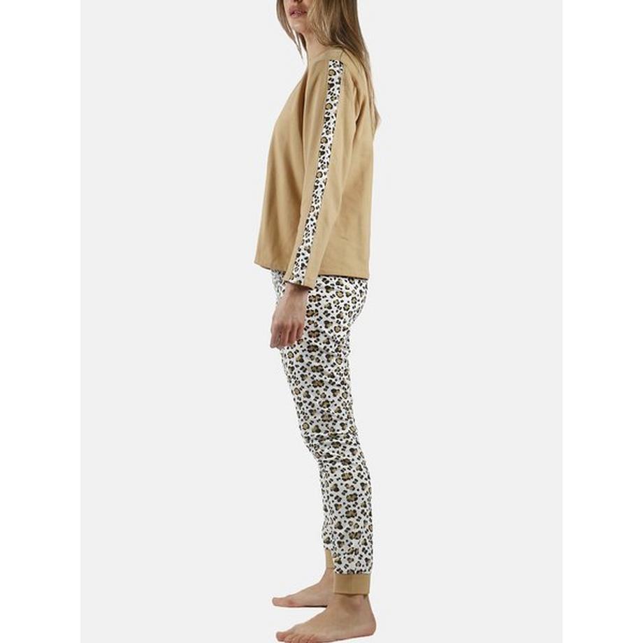 Admas Minnie Imprimé Léopard Pyjama Manches Longues  