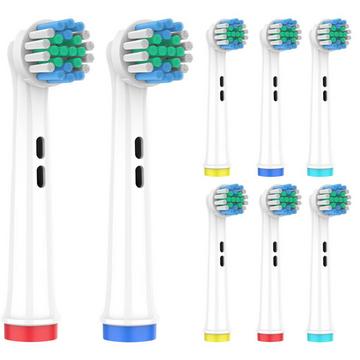 Brossettes de rechange compatibles avec Oral-B (pack de 8 couleurs)