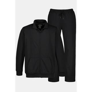 JP1880  Tenue de jogging, 2 pièces, Homewear, veste et pantalon noir 