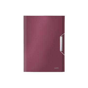 LEITZ Ordnungsmappe Style PP A4 39570028 granat rot 6 Fächer, 200 Blatt