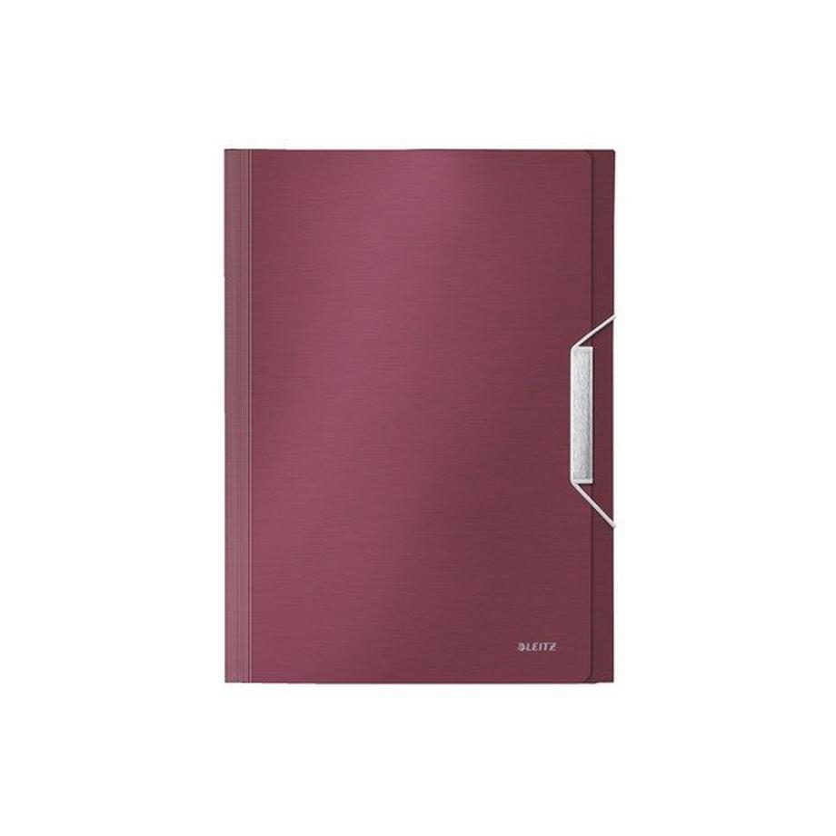 Leitz LEITZ Ordnungsmappe Style PP A4 39570028 granat rot 6 Fächer, 200 Blatt  
