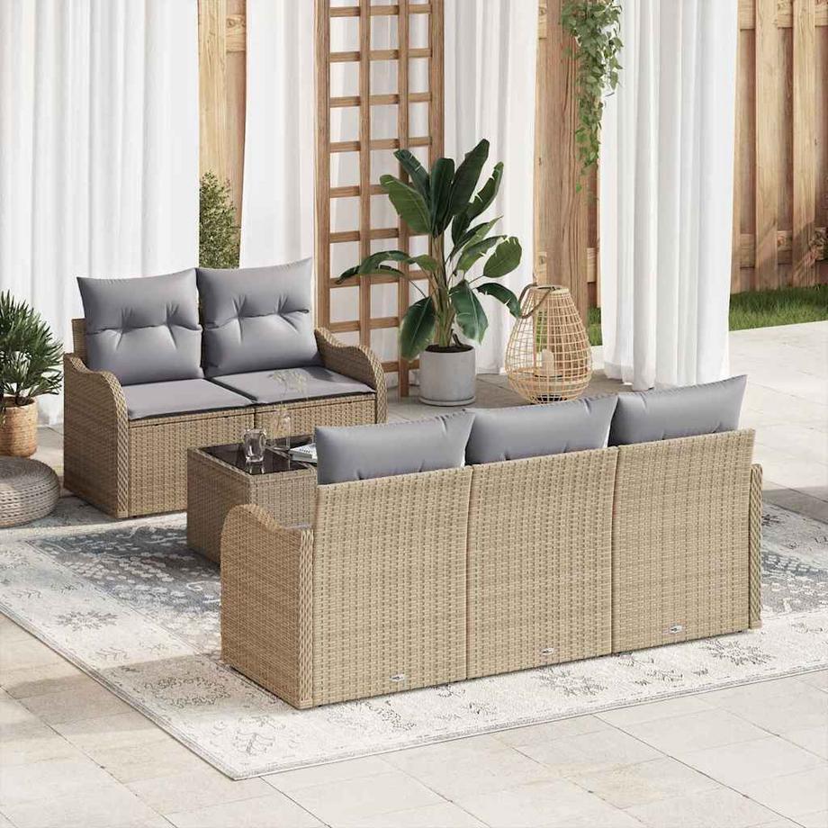 VidaXL Mobilier de jardin poly rattan  