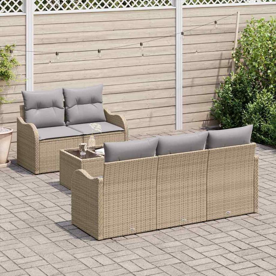 VidaXL Mobilier de jardin poly rattan  
