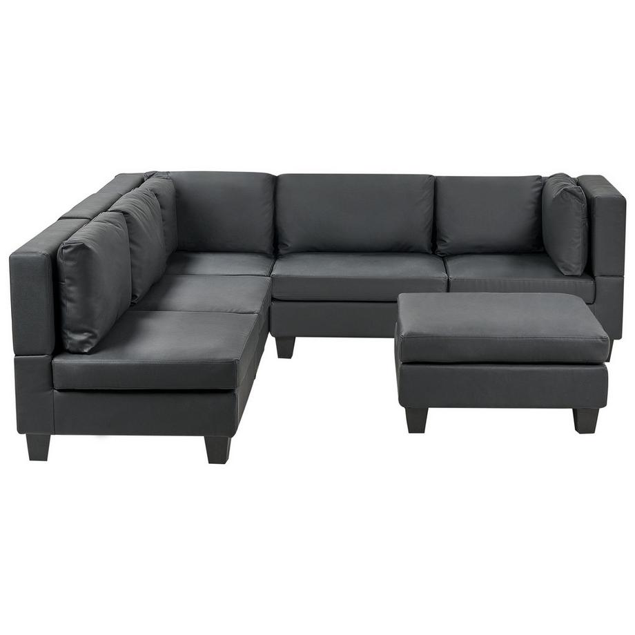 Ecksofa mit Ottomane aus Kunstleder  UNSTAD