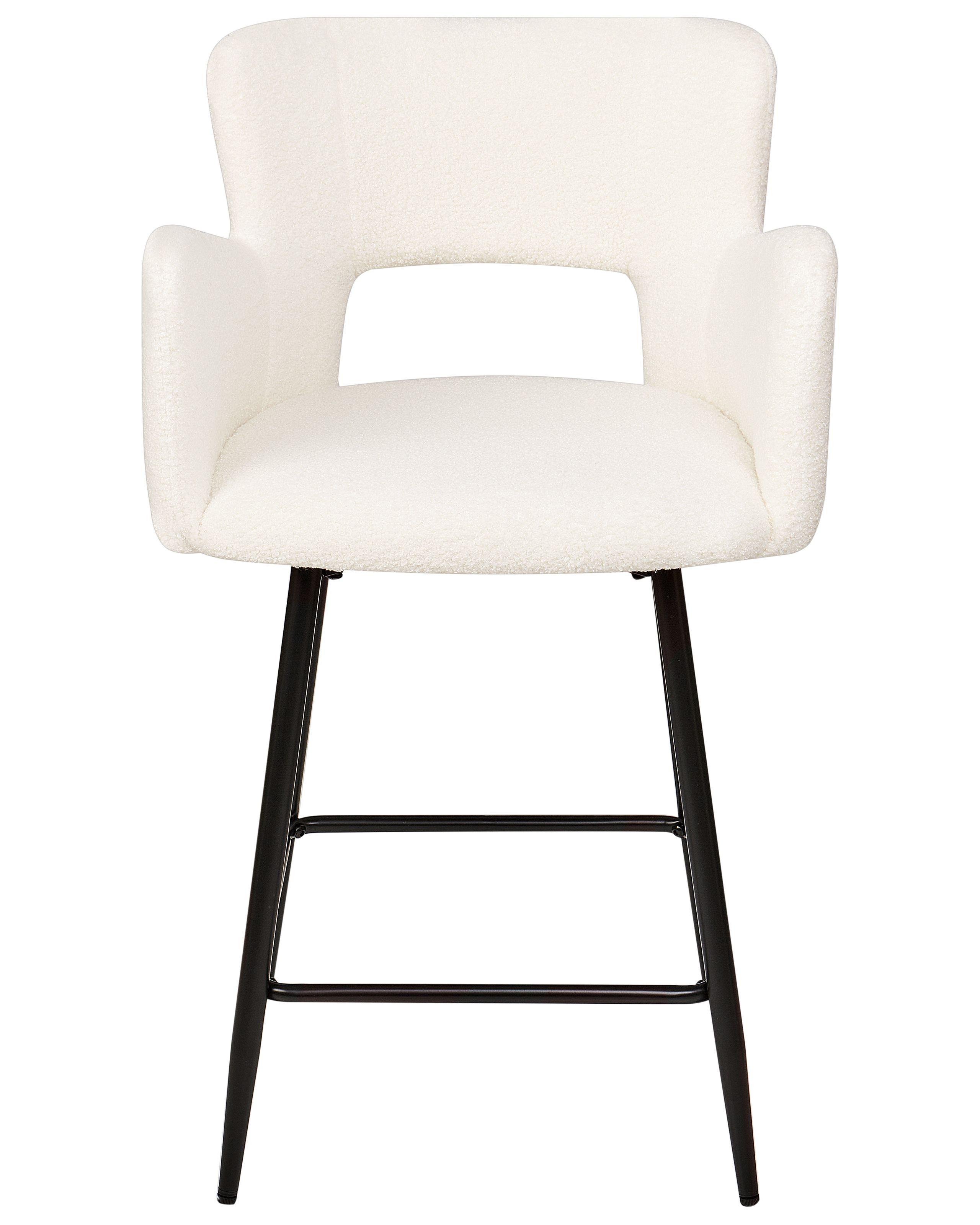 Beliani Set mit 2 Barstühlen aus Bouclé Modern SANILAC  