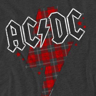 AC/DC ACDC Plaid Lightning Bolt T-Shirt  
