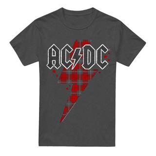 AC/DC ACDC Plaid Lightning Bolt T-Shirt  