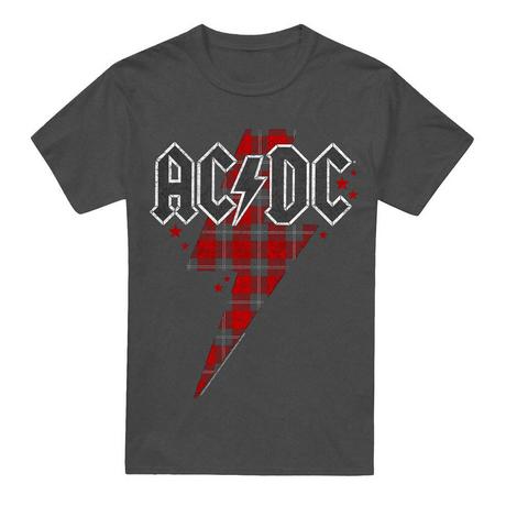 AC/DC ACDC Plaid Lightning Bolt T-Shirt  