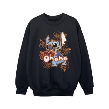 Sweat LILO AND STITCH OHANA ORANGE HIBISCUS