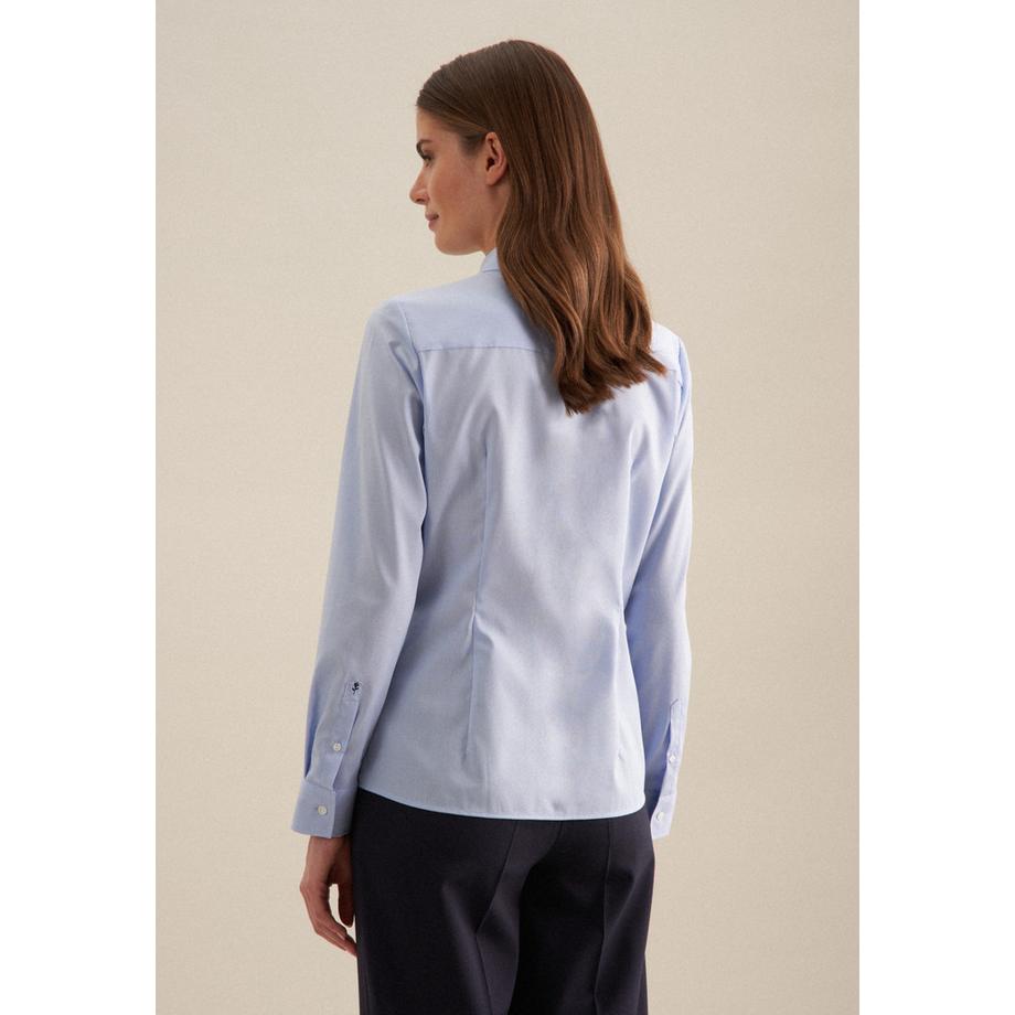 Seidensticker  Klassische Bluse Uni Langarm Kragen 