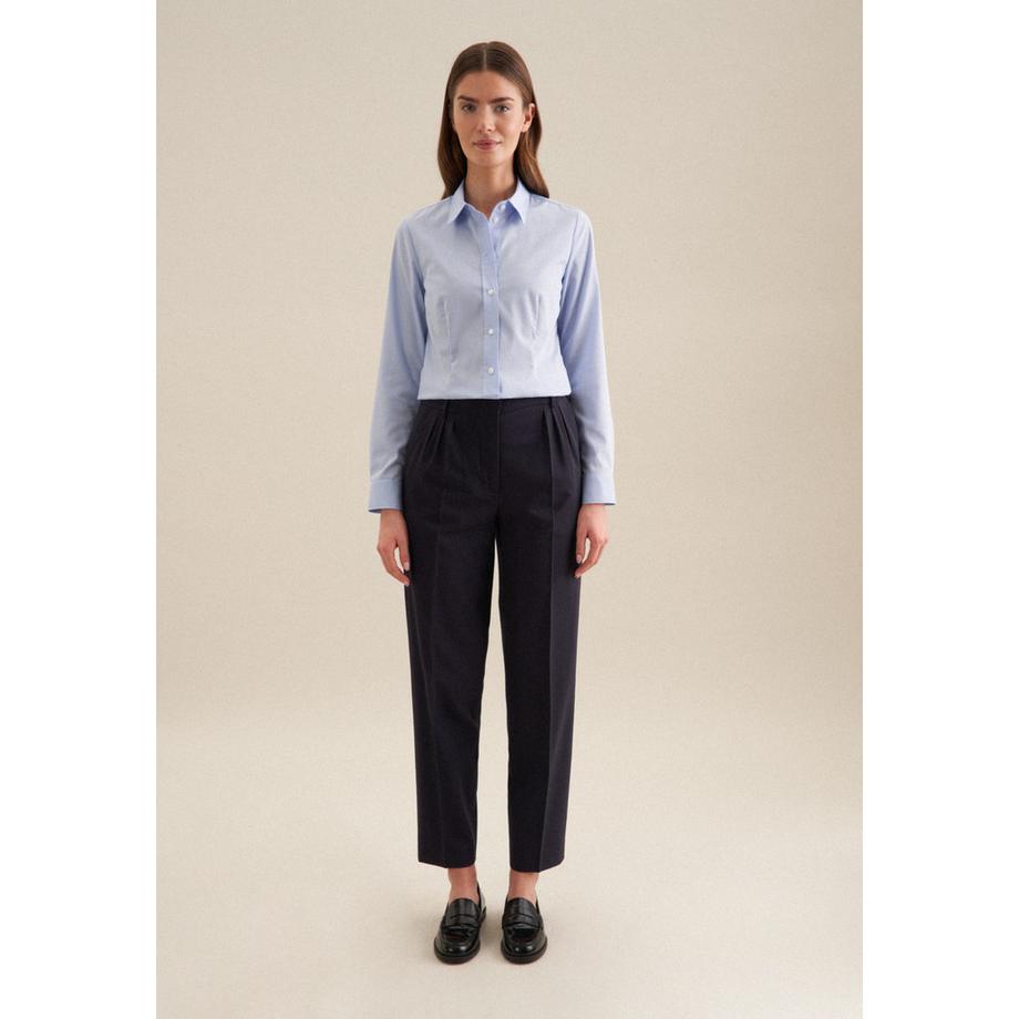 Seidensticker  Klassische Bluse Uni Langarm Kragen 