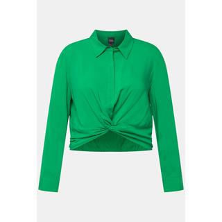 Ulla Popken Kurze Knoten Langarm Hemdbluse  