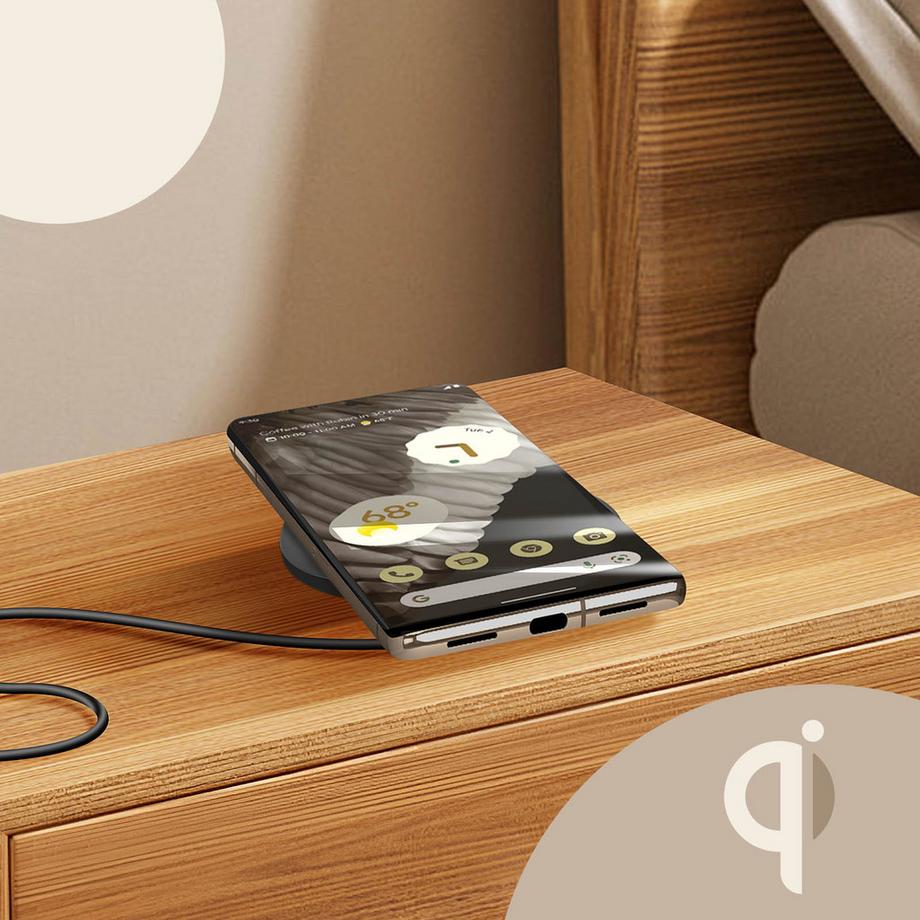 Avizar  Chargeur Induction Tactical Noir 15W 