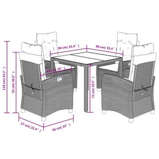 VidaXL Garten essgruppe poly-rattan  