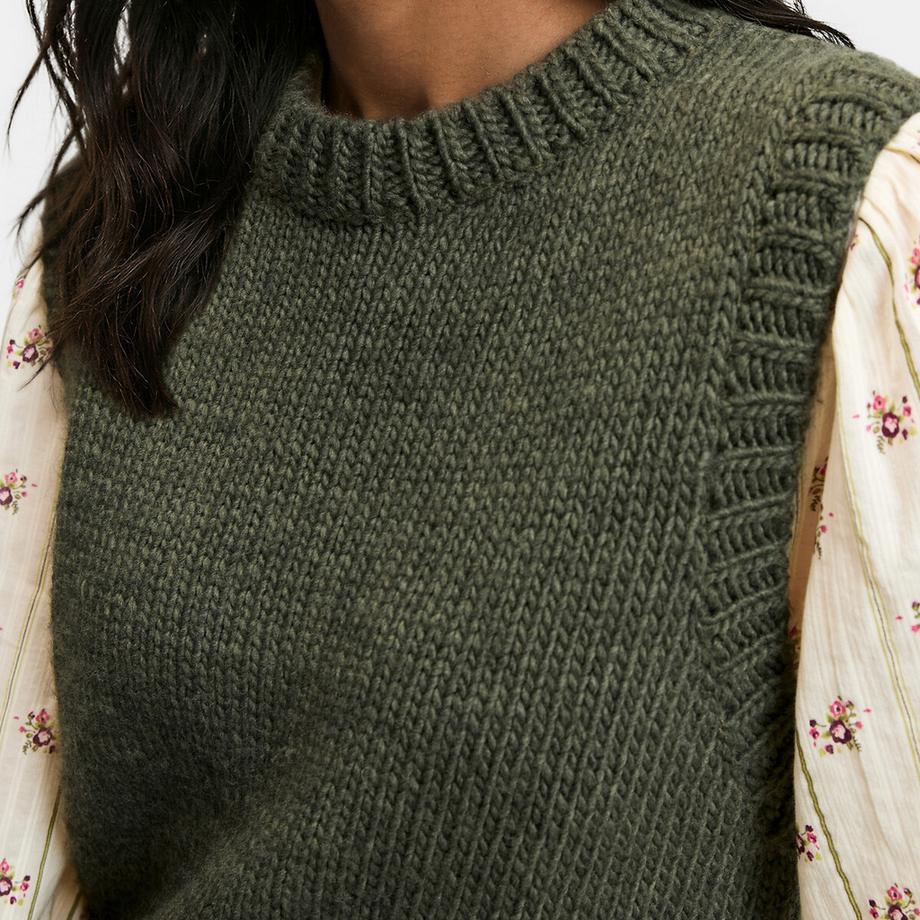 La Redoute Collections Gilet a maglia collo tondo  