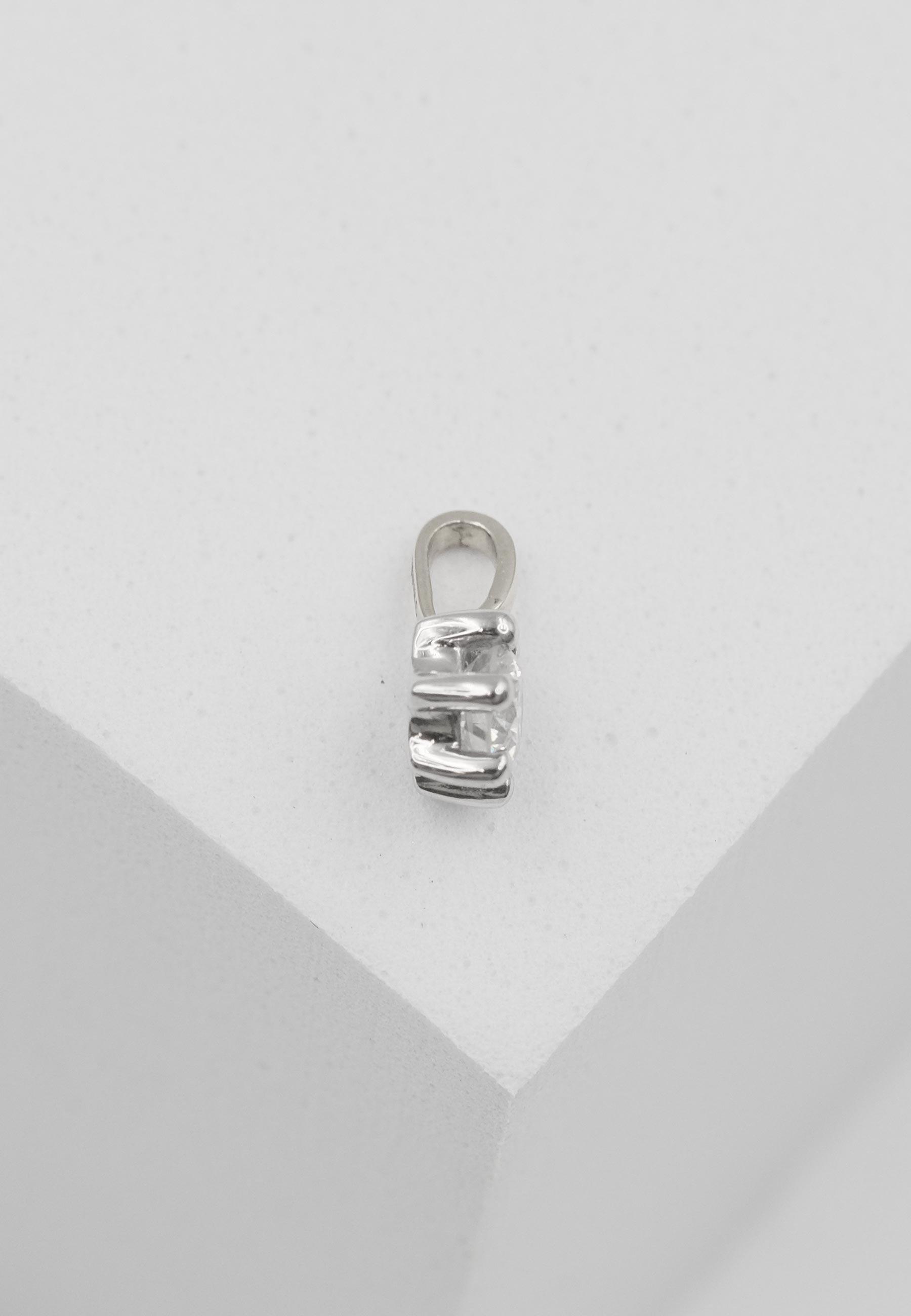 MUAU Schmuck  Solitär Anhänger 6-Griff-Fassung Weissgold 750 Diamant 0.20ct. 8x6mm 