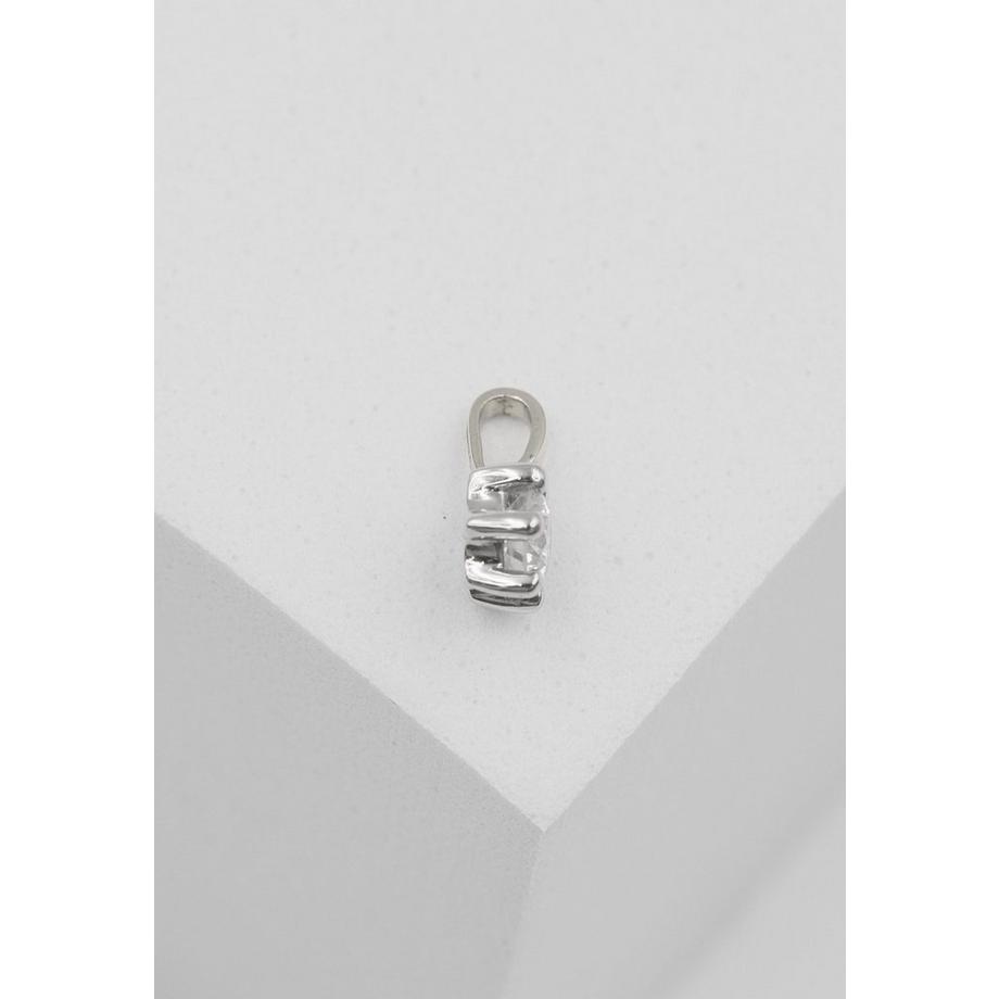 MUAU Schmuck  Solitär Anhänger 6-Griff-Fassung Weissgold 750 Diamant 0.20ct. 8x6mm 