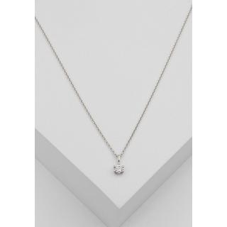 MUAU Schmuck  Solitär Anhänger 6-Griff-Fassung Weissgold 750 Diamant 0.20ct. 8x6mm 