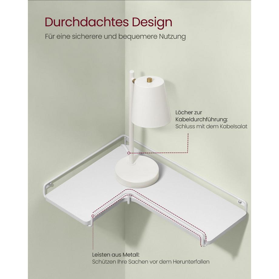 Songmics L-förmiges Eckregal Wandregal 2er Set  