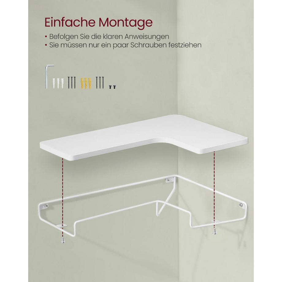 Songmics L-förmiges Eckregal Wandregal 2er Set  