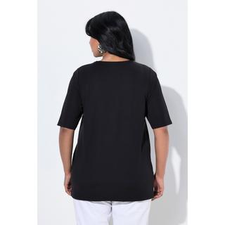 Ulla Popken T-shirt Scollo Decorato Taglio Svasato Mezze Maniche  