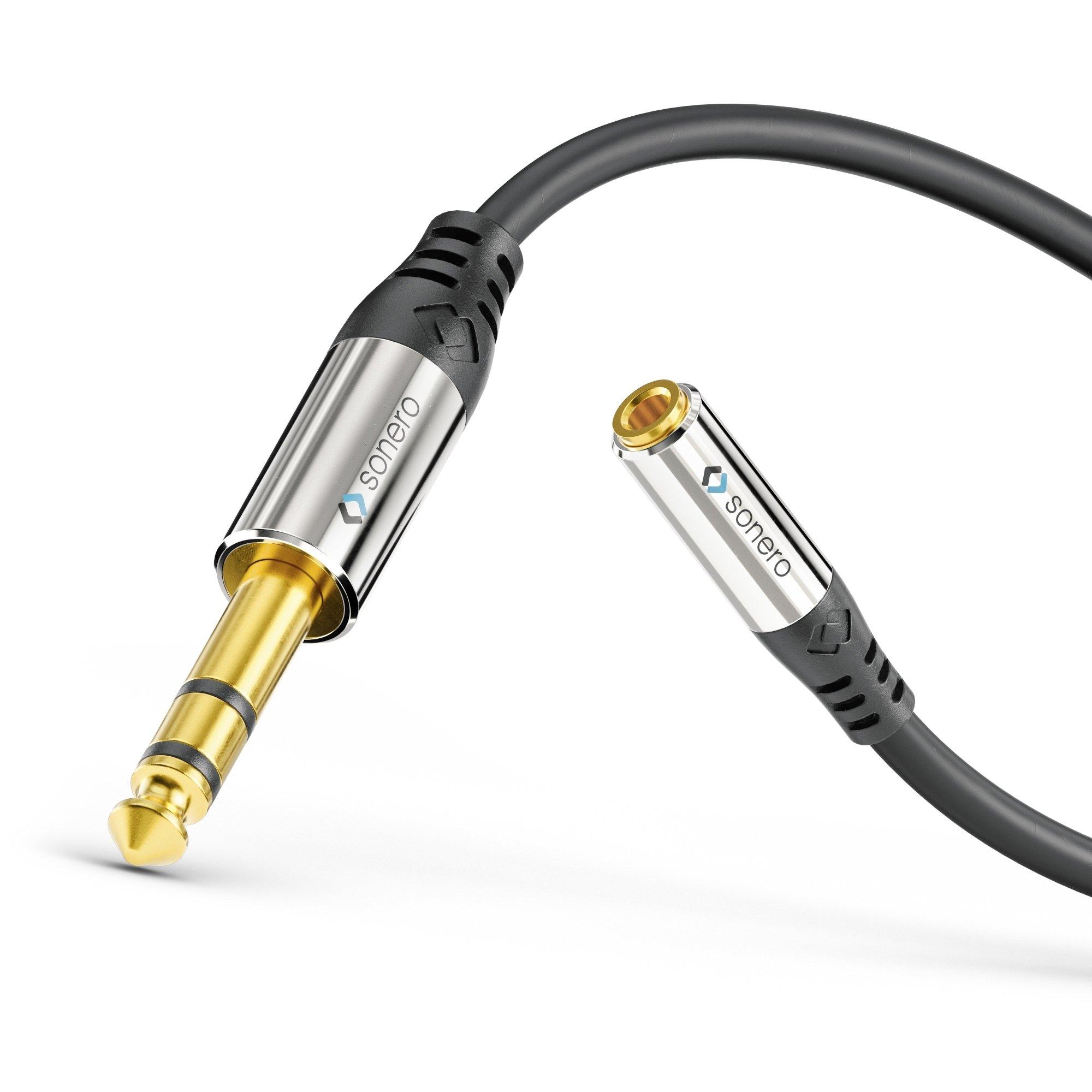 sonero  sonero S-ACA006 câble audio 0,25 m 6,35 mm 3,5mm Noir 
