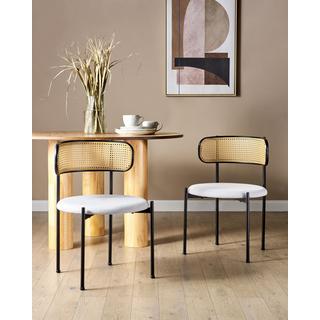 Beliani Lot de 2 chaises en Métal Rétro ANDOVER  