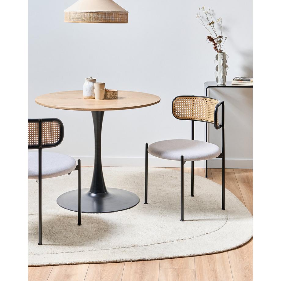 Beliani Lot de 2 chaises de salle à manger en Métal  ANDOVER  