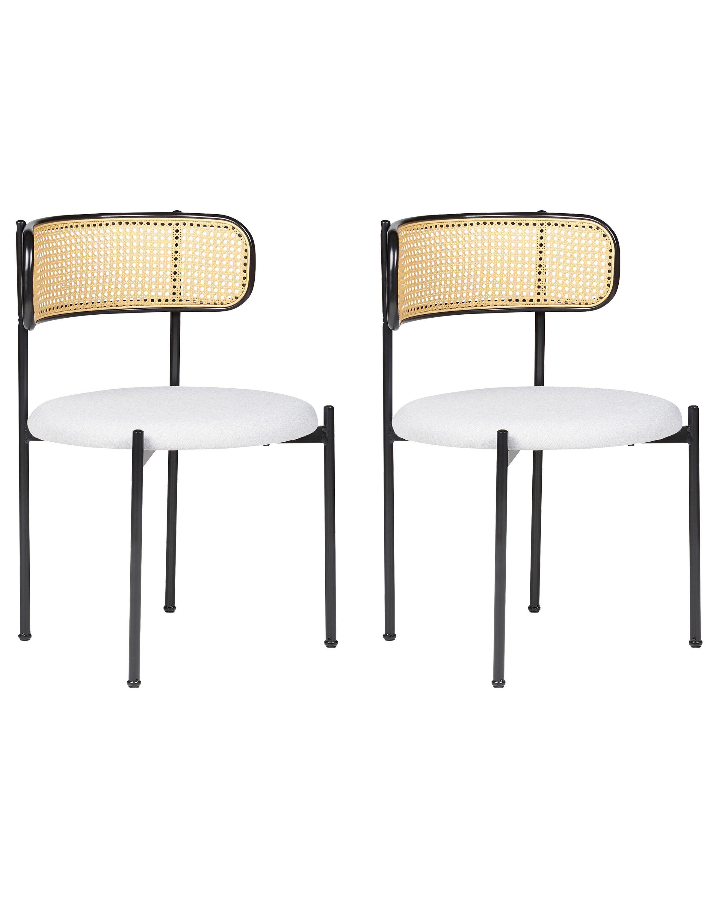 Beliani Lot de 2 chaises en Métal Rétro ANDOVER  