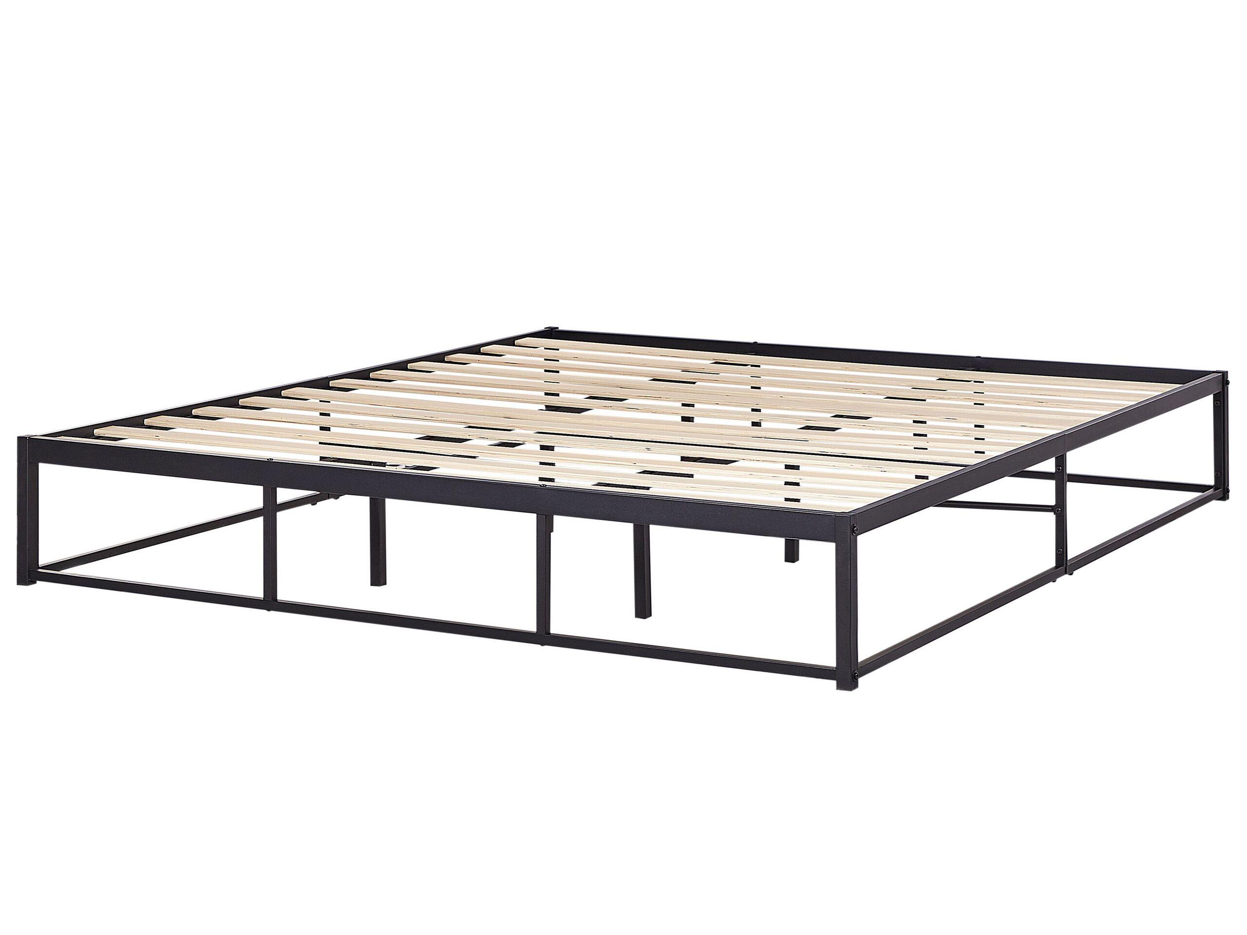 Beliani Lit avec sommier en Métal Industriel VIRY  