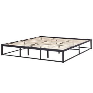 Beliani Lit avec sommier en Métal Industriel VIRY  