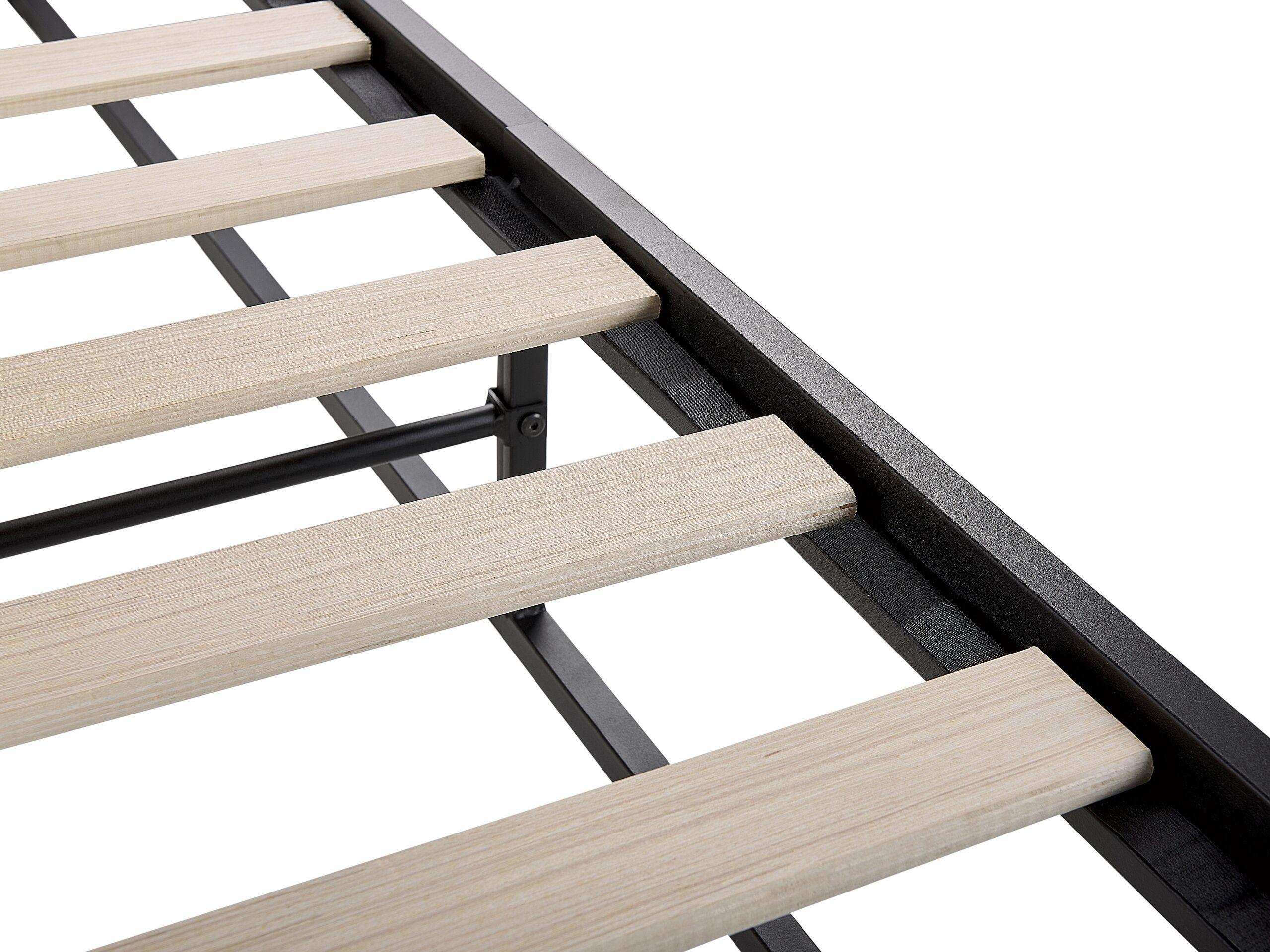 Beliani Lit avec sommier en Métal Industriel VIRY  