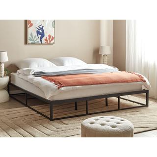 Beliani Lit avec sommier en Métal Industriel VIRY  