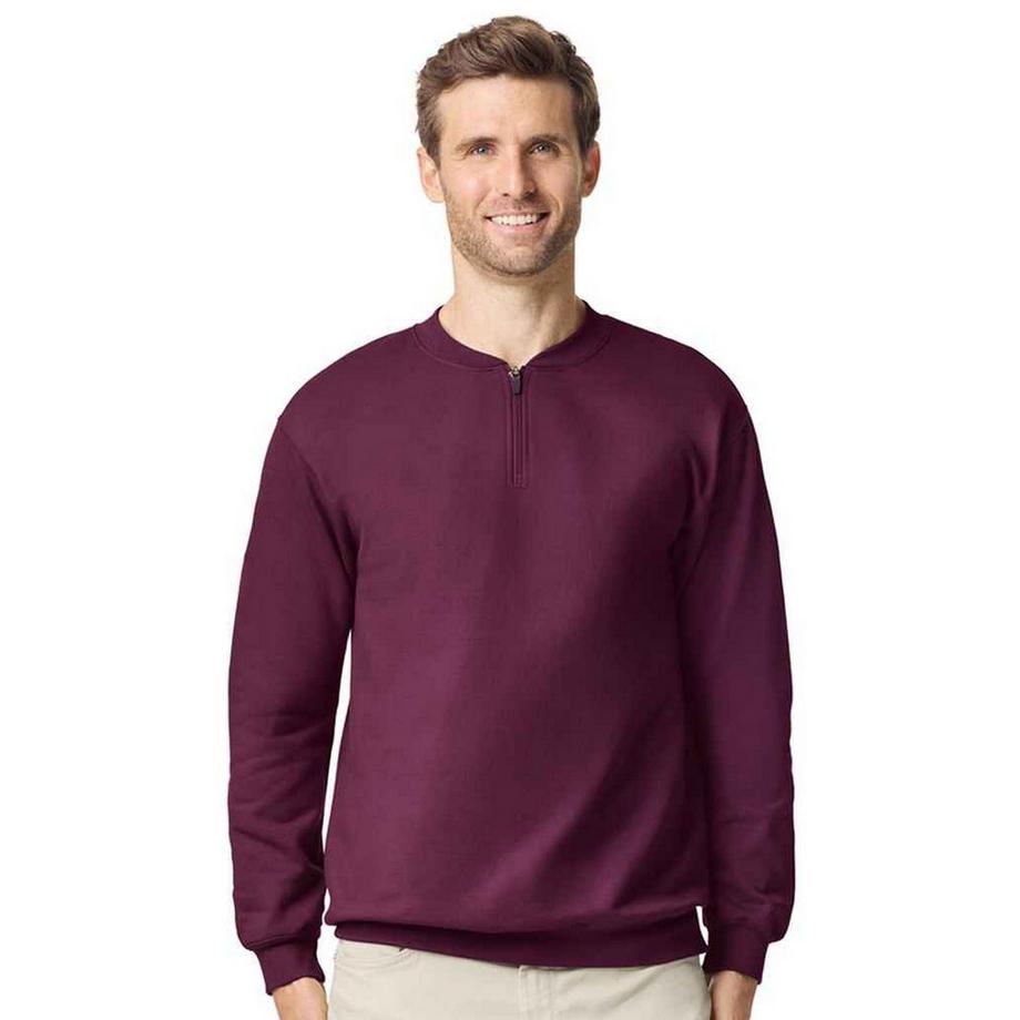 Gildan Softstyle Sweatshirt mit kurzem Reißverschluss  