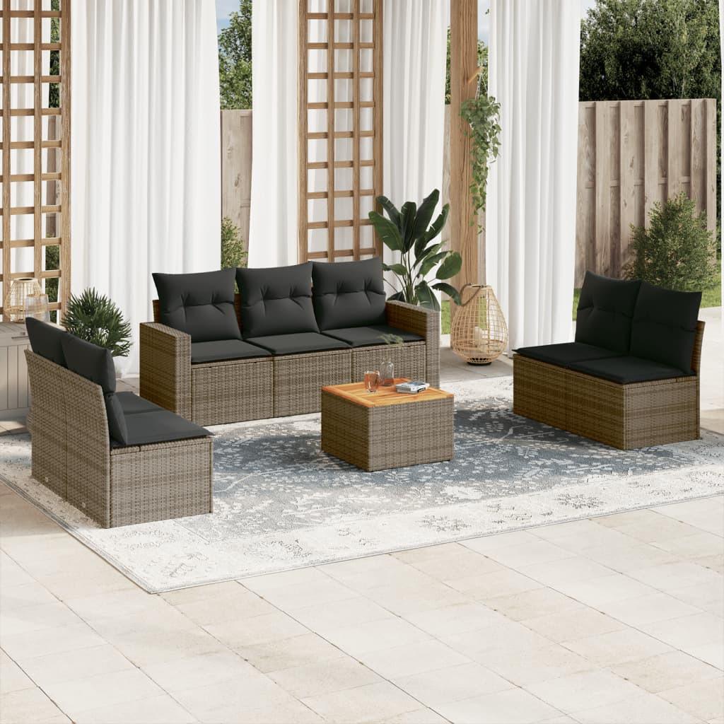 VidaXL set divano da giardino Polirattan  