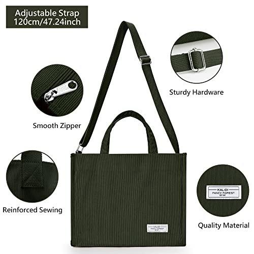 Only-bags.store Cordtasche Umhängetasche mit Reissverschluss Handtasche Shopper  