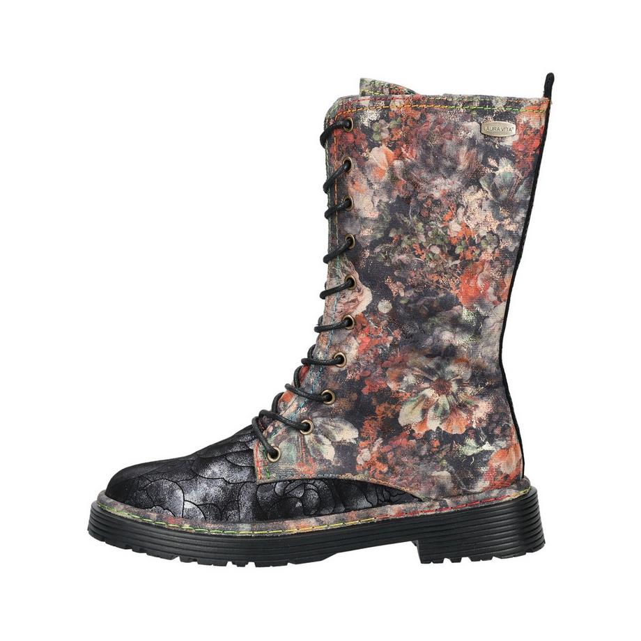 Laura Vita Bottines à lacets motif floral  