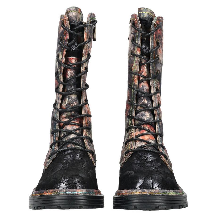Laura Vita Bottines à lacets motif floral  
