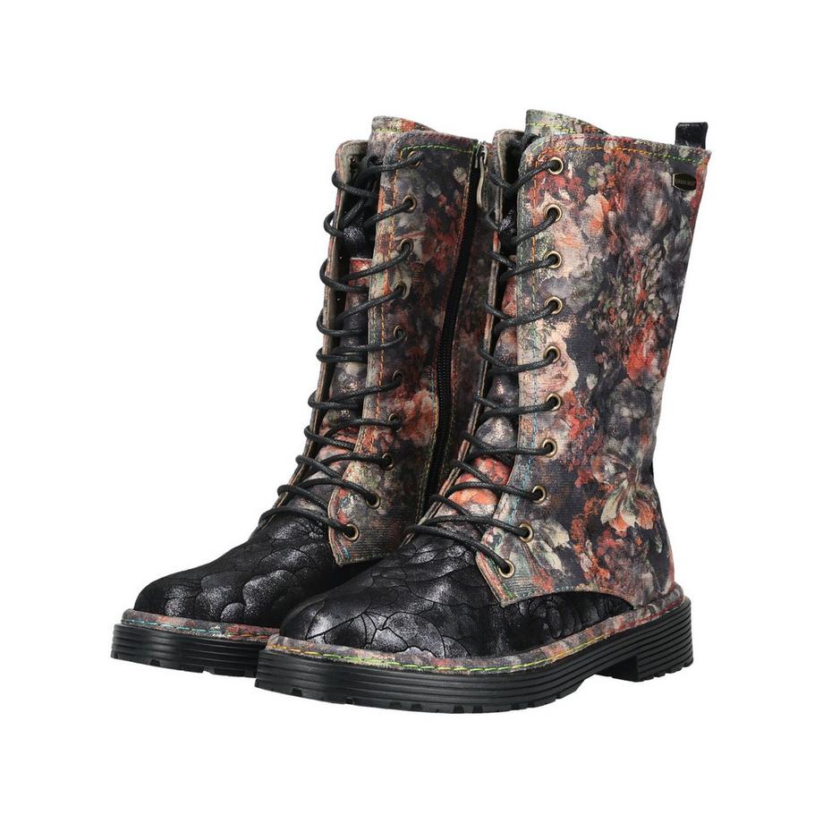 Laura Vita Bottines à lacets motif floral  